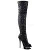 Pleaser - BLONDIER3011 Cuissardes à plateforme - Chaussures de pole dance - Noir Product image